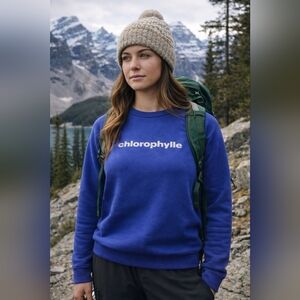 Chlorophylle Blue Sweatshirt New With Tags Large Electric Blue